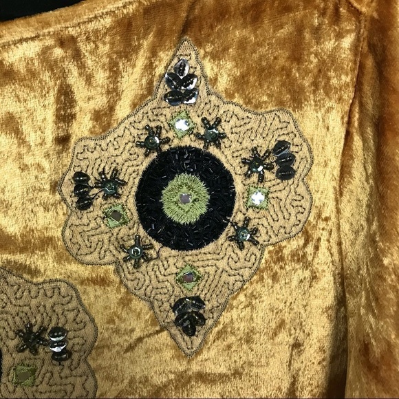 Seen Worn Kept Anthropologie Carina Velvet Embroidered Blouse NWT Size 1X - Picture 9 of 12